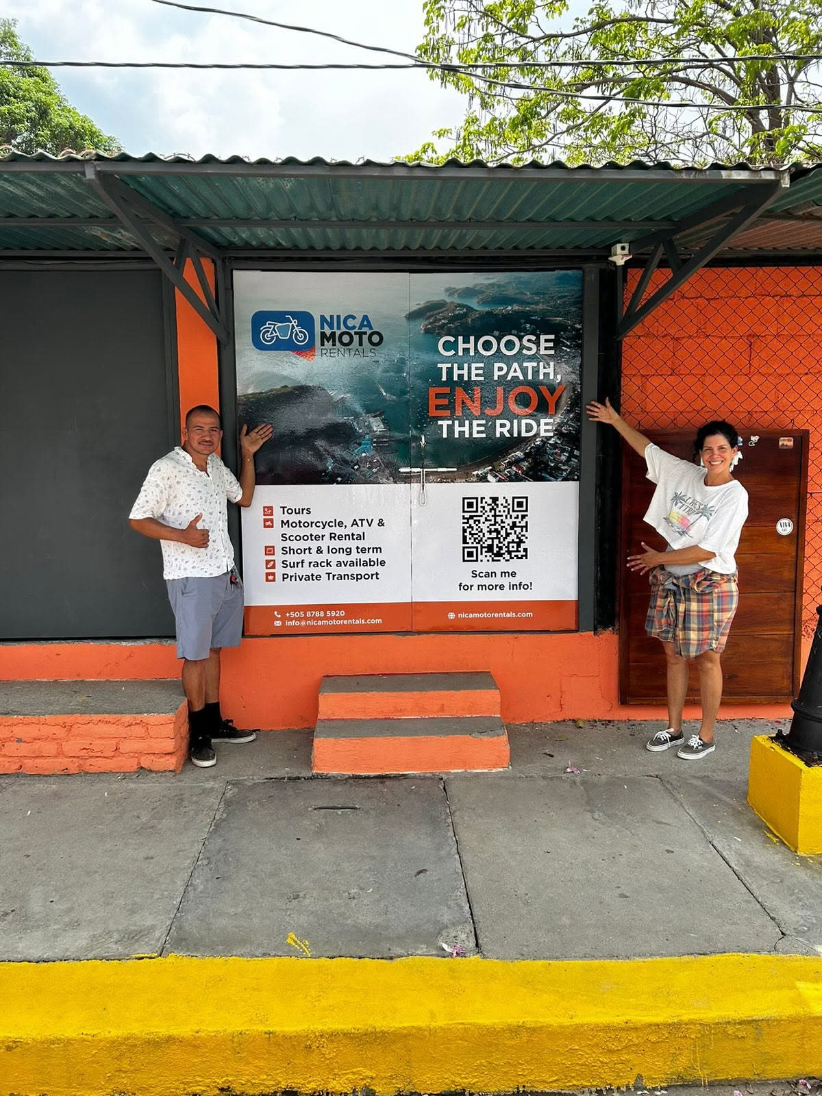 Nica Moto Rentals storefront in San Juan del Sur